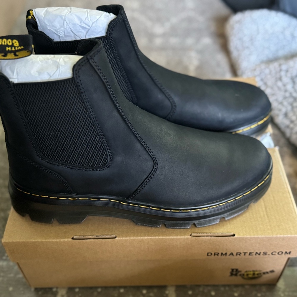 Dr. Martens Black Chelsea Boots with Chunky Sole